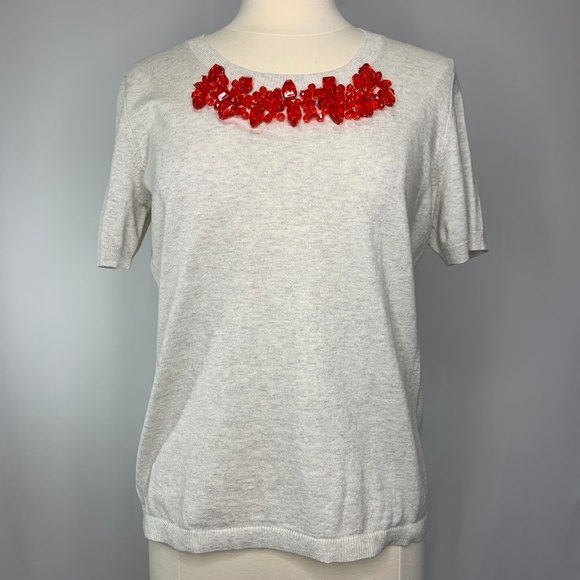 CAbi Rock Candy Shell Sweater Beaded Size: M - Picture 3 of 8